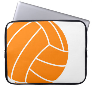 Capa Para Notebook Voleibol Laranja e Branco