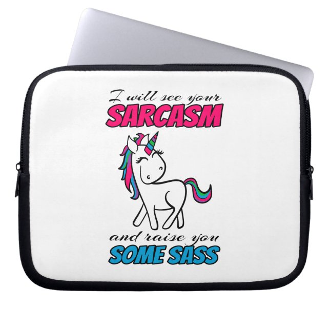 Capa Para Notebook Vou Ver O Seu Sarcasmo E Levantá-Lo. (Frente)