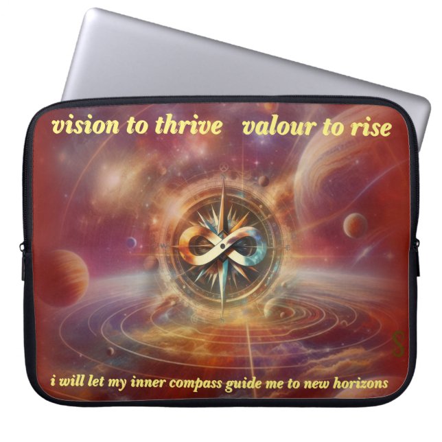 Capa Para Notebook VTVR-ABSTRACTCOMPASS4-LTS - Laptop Sleeve (Frente)