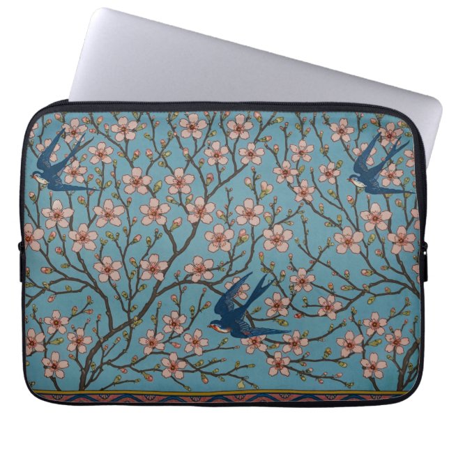 Capa Para Notebook Walter Crane Almond Blossom & Swallow (Frente)