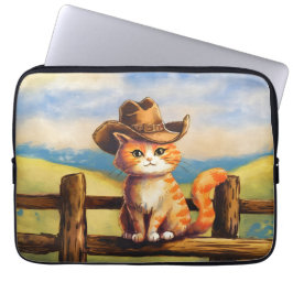 Capa Para Notebook Watercolor Painted Cat Dad