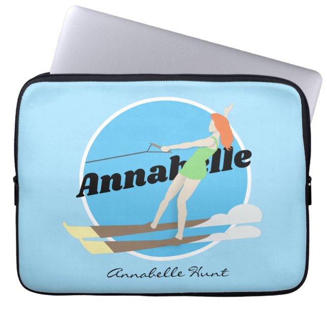 Capa Para Notebook Waterski, estilo Vintage (Frente)