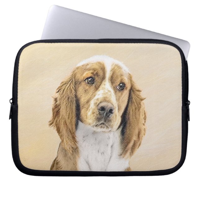 Capa Para Notebook Welsh Springer Spaniel Painting - Arte Original De (Frente)