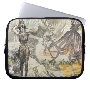 Capa Para Notebook Whimsical Octopus Collage