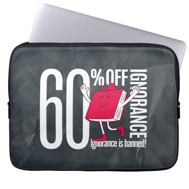 Capa Para Notebook Whimsical Retro Ignorance Is Banned Laptop Sleeve (Frente)