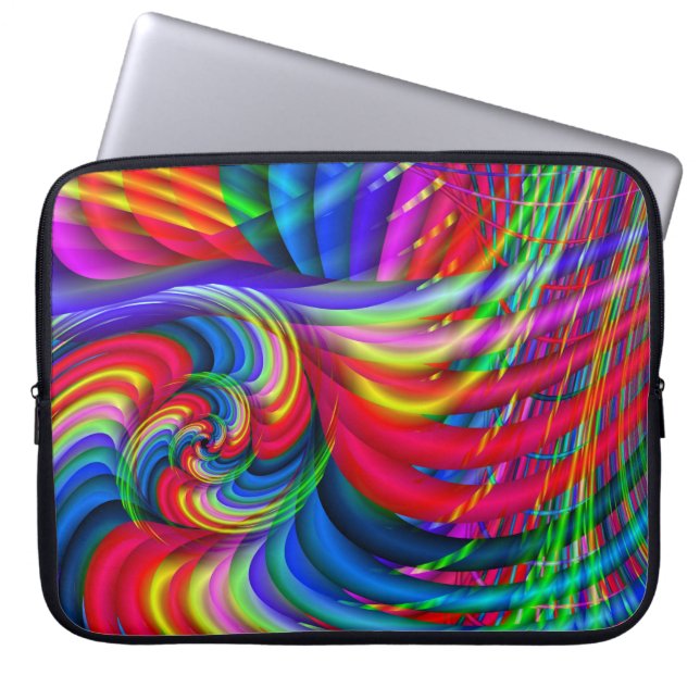 Capa Para Notebook Whirl Abstrato Modern Fractal Art (Frente)