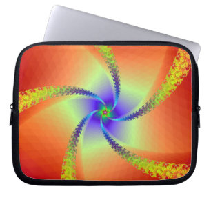 Capa Para Notebook Whirligig no vermelho e no amarelo