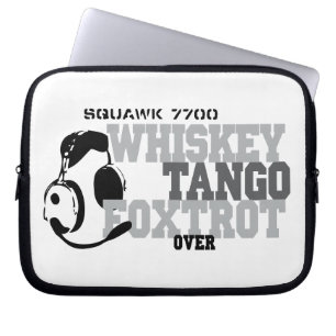 Capa Para Notebook Whiskey Tango Foxtrot - Aeronáutica Humor