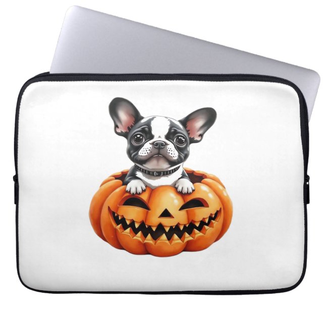 Capa Para Notebook White Bulldog Happy Halloween Bompkin Classic T-S (Frente)