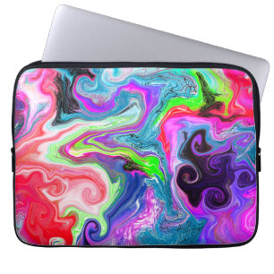 Capa Para Notebook White Marble River Colorful Marble Art