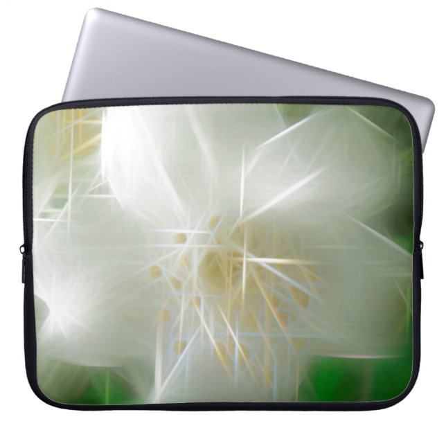Capa Para Notebook White Shiny Jasmine (Frente)