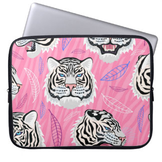 Capa Para Notebook White Tiger Roar: Padrão da Floresta Tropical Selv