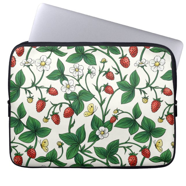 Capa Para Notebook Wild strawberries red/yellow/green/off white (Frente)