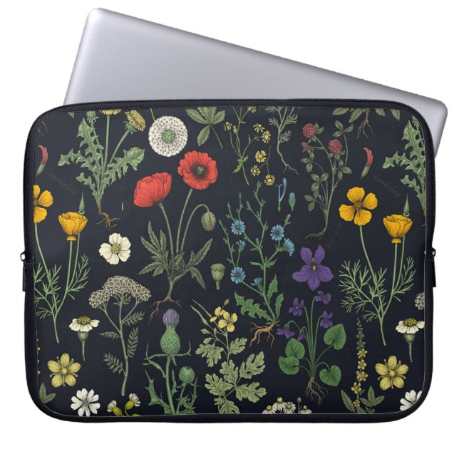 Capa Para Notebook Wildflowers collage (Frente)