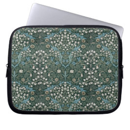 Capa Para Notebook William Morris Blue White e Green Floral