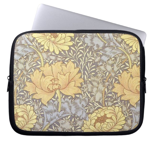 Capa Para Notebook William Morris Chrysanthemum Bonito Flor (Frente)