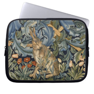 Capa Para Notebook William Morris Forest Rabbit Floral Art Nouveau