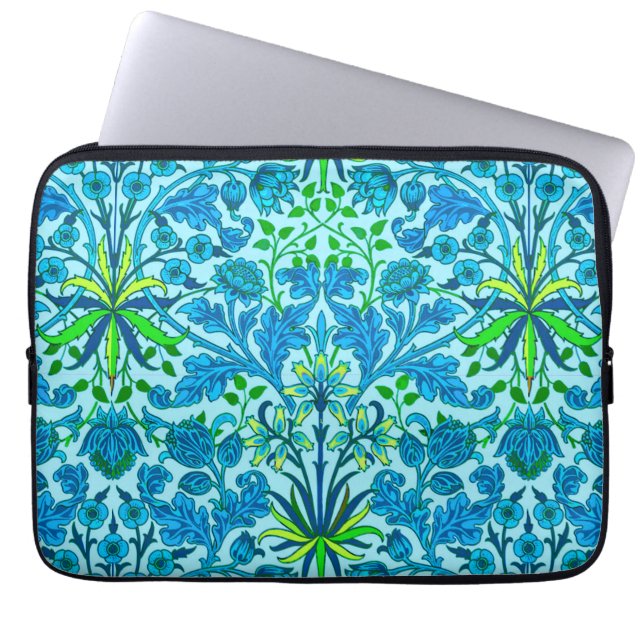 Capa Para Notebook William Morris Hyacinth Impressão, Cerulean Blue (Frente)