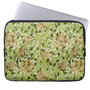 Capa Para Notebook William Morris Madressilva Flores Verdes