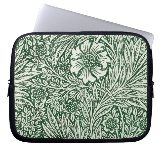Capa Para Notebook william morris marigold flor verde floral (Frente)