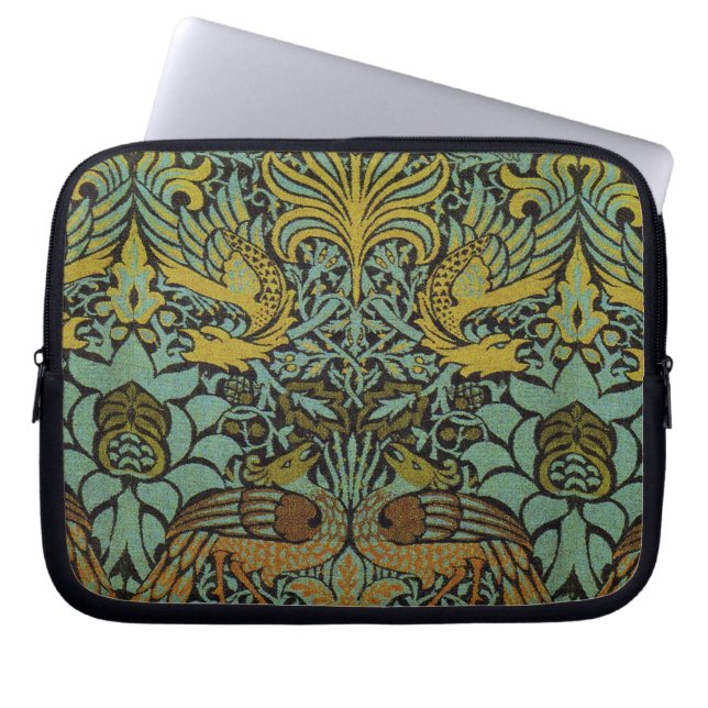 Capa Para Notebook William Morris Peacock Dragon Wallpaper (Frente)