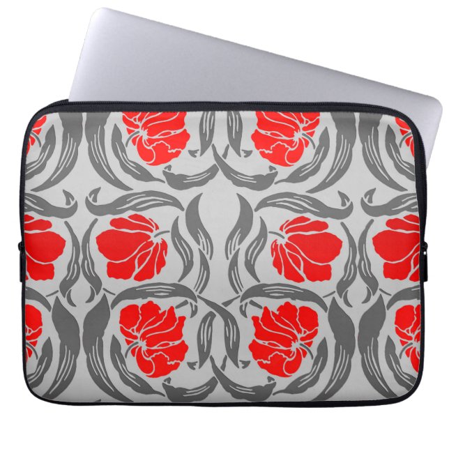 Capa Para Notebook William Morris Pimpernel, Cinzas prateadas e verme (Frente)