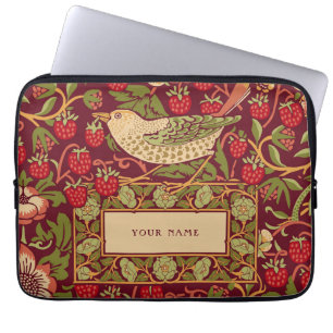 Capa Para Notebook William Morris Strawberry Thef Bolsa de laptop