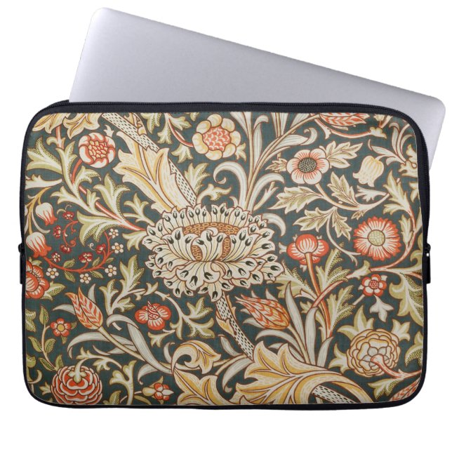 Capa Para Notebook William Morris Trent Garden Flower Classic Botânic (Frente)
