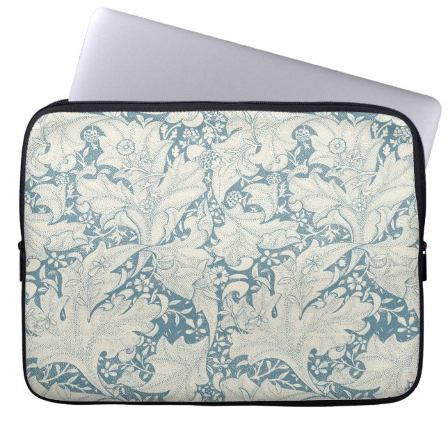 Capa Para Notebook William Morris Wallflower Blue damask (Frente)