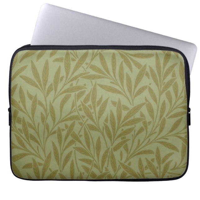 Capa Para Notebook William Morris Willow Antique Verde Folha Verde Ar (Frente)