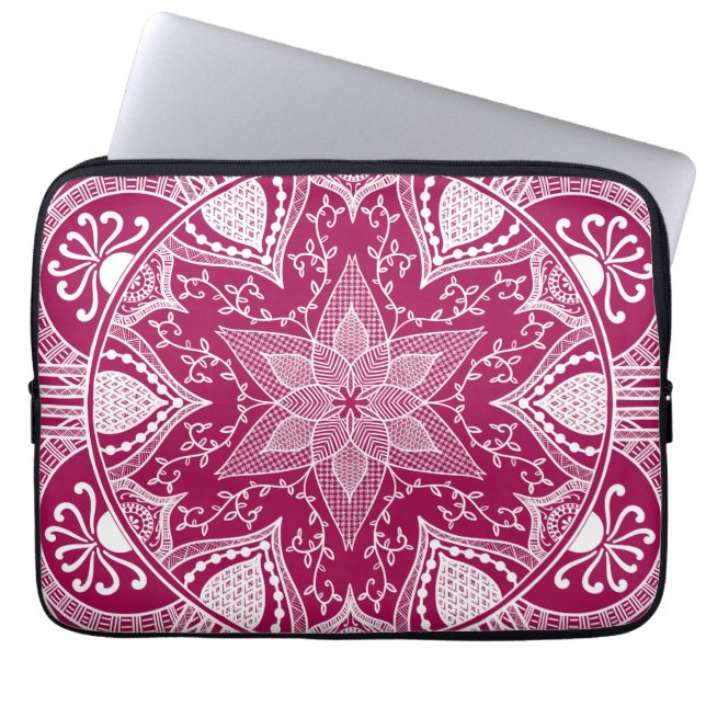 Capa Para Notebook Wine Mandala (Frente)