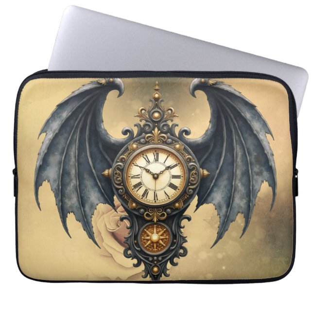 Capa Para Notebook Wings of Eternity – The Timeless Guardian.  (Frente)