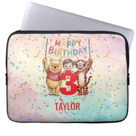 Capa Para Notebook Winnie the Pooh | Happy Birthday