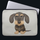 Capa Para Notebook Wirehaired Dachshund | Cachorro de Cartoon Teckel<br><div class="desc">Uma bolsa de laptop divertida para amantes de Dachshund com cabelo de fio. Javali selvagem e desenho de cor bronzeada Teckel. Visite o Doodle World de Jenn para obter ainda mais acessórios para casa e escritório com este cachorro engraçado e mais designs originais de cachorros-engraçados.</div>