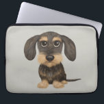 Capa Para Notebook Wirehaired Dachshund | Cachorro de Cartoon Teckel<br><div class="desc">Uma bolsa de laptop divertida para amantes de Dachshund com cabelo de fio. Javali selvagem e desenho de cor bronzeada Teckel. Visite o Doodle World de Jenn para obter ainda mais acessórios para casa e escritório com este cachorro engraçado e mais designs originais de cachorros-engraçados.</div>