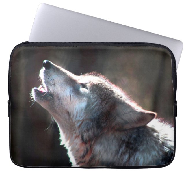 Capa Para Notebook Wolf Howling Lone Wolf (Frente)