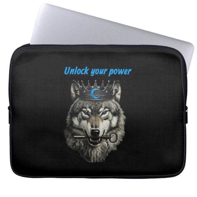 Capa Para Notebook wolf king unlock your power (Frente)