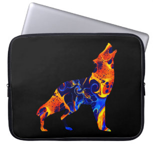 CAPA PARA NOTEBOOK WOLF NEON ABSTRATO PINT