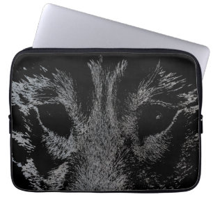 Capa Para Notebook Wolf Pup Laptop Caso Lobo Siberiano Pup Olhos Pres