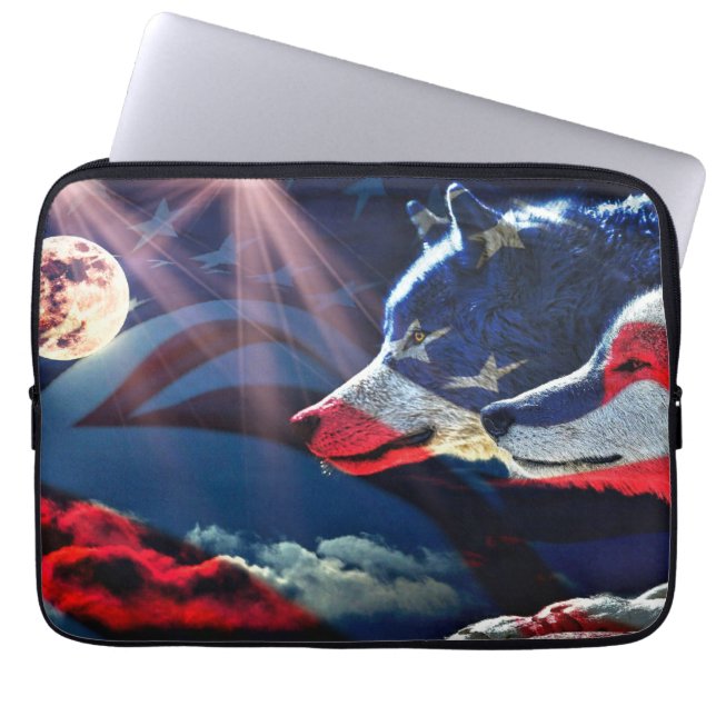 Capa Para Notebook Wolf Wolves Full Moon (Frente)