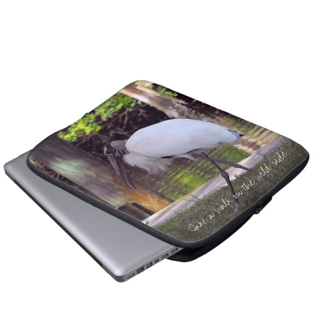 Capa Para Notebook Wood Stork Walking (Frente Inferior)