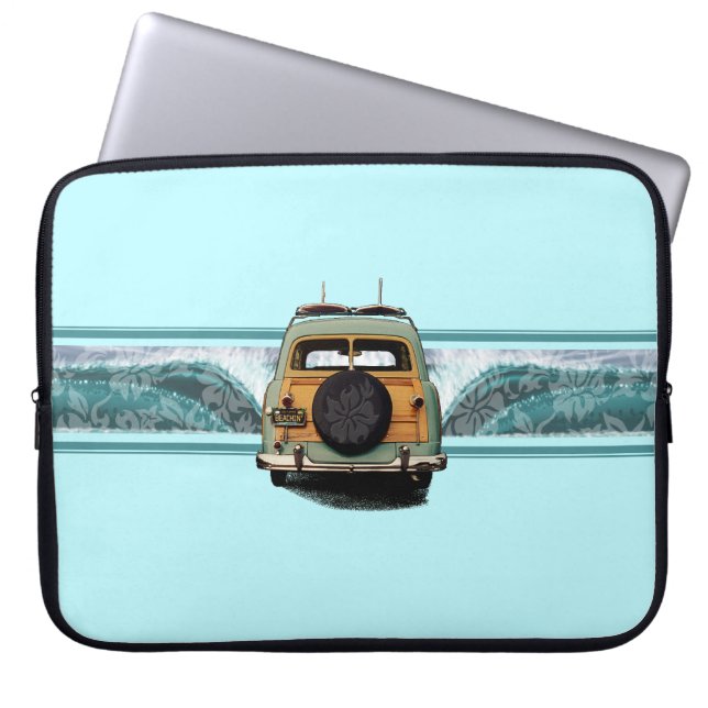 Capa Para Notebook Woody Wave Surfer Neoprene Wetcase (Frente)