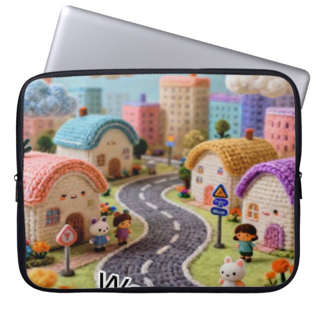 Capa Para Notebook Woolen Village  (Frente)