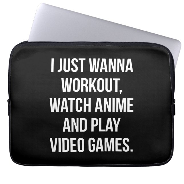 Capa Para Notebook Workout, Assista Anime, Toque Videos games - Engra (Frente)