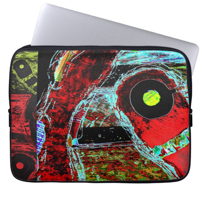 Capa Para Notebook Wrapped Canvas Frequency Serpent Abstract Energy  (Frente)