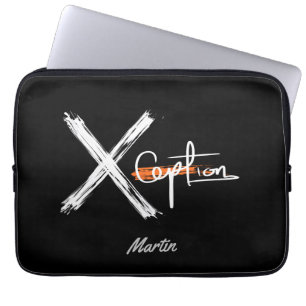 Capa Para Notebook X Ception   Legal nome personalizado preto e branc