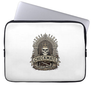 Capa Para Notebook Xadrez Antigo Checkmate Skull King