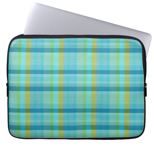 Capa Para Notebook Xadrez azul por Shirley Taylor (Frente)