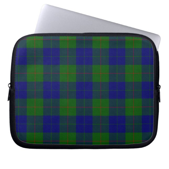 Capa Para Notebook Xadrez azul-tartan-de-clã-barro (Frente)
