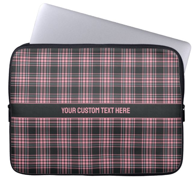 Capa Para Notebook Xadrez de Texto Personalizada / Padrão de Tartan (Frente)